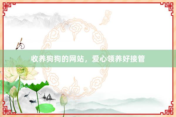 收养狗狗的网站，爱心领养好接管