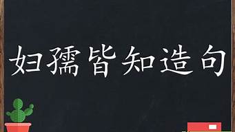 妇孺皆知造句子简短一点_妇孺皆知造句子简短一点二年级