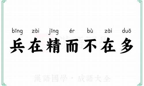 兵在精而不在多代表数字几_兵在精不在多打一生肖