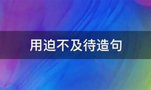 用迫不及待造句子六年级上册_用迫不及待造一个句子