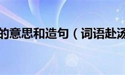 赴汤蹈火造句四年级下册语文_赴汤蹈火造句四年级下册