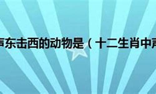 声东击西是什么生肖动物_声东击西打一生肖准确