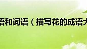 带花的成语大全_带花的成语大全500个