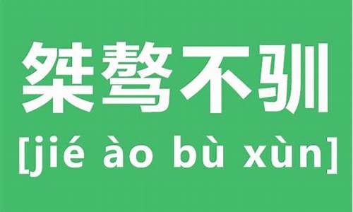 桀骜不驯造句和意思怎么写的_桀骜不驯造句和意思怎么写的呀