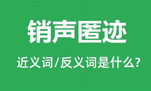 销声匿迹是什么意思呢 标准答案_销声匿迹是什么意思啊